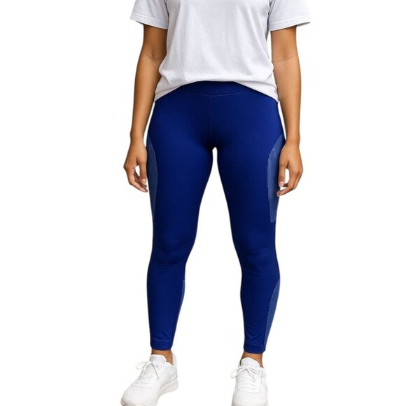 Adidas Stella McCartney Blue Leggings Lightweight Seamless Size S - Picture 1 of 8